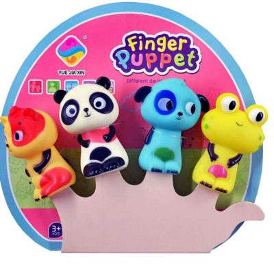 Набор резиновых игрушек 7223-1 животные на руку 4шт.